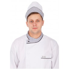 Колпак поварской белый/полоска [0157]